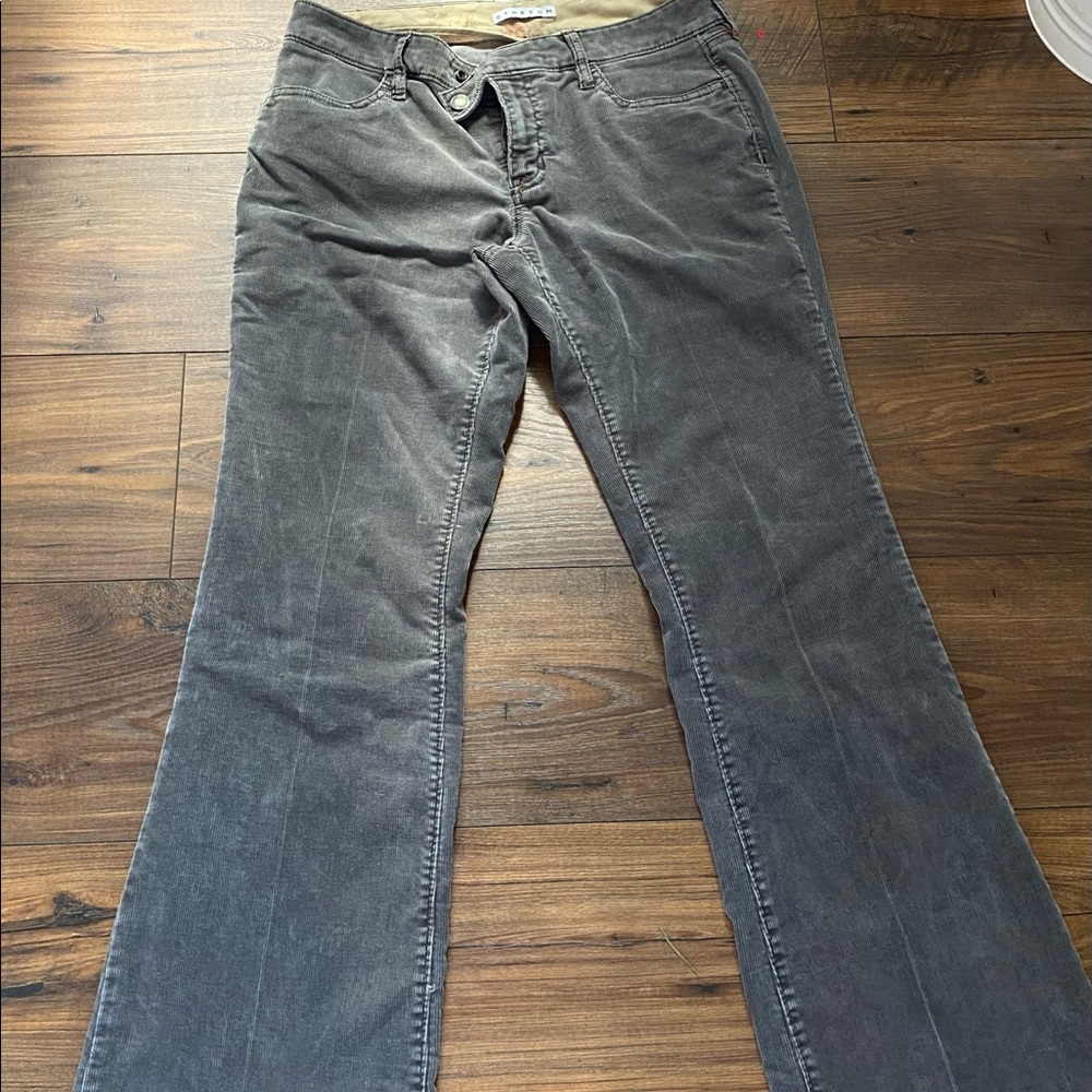 Low rise corduroy jeans